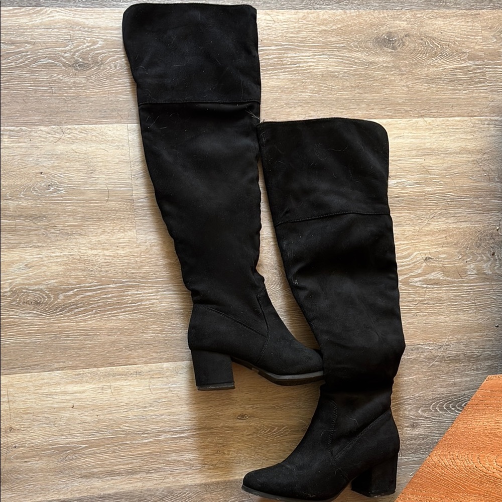 Black Over-the-Knee Women's Boots